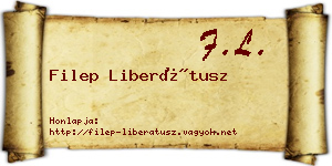 Filep Liberátusz névjegykártya